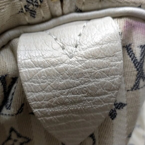 Authentic Louis Vuitton Speedy 30 White Monogram Mini lin Hand Bag mn840-112925 - Picture 16 of 16